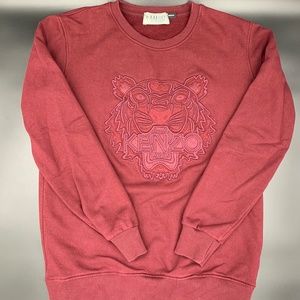 Kenzo Burgendy  Tiger Sweater Size Medium